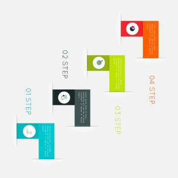Vector colorful info graphics for your business presentations. Stock Illustration