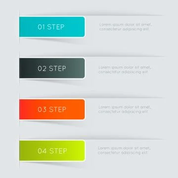 Vector colorful info graphics for your business presentations. Illustrazione stock