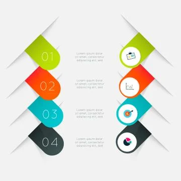 Vector colorful info graphics for your business presentations. Illustrazione stock