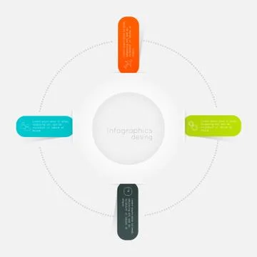 Vector colorful info graphics for your business presentations. Stock Illustration