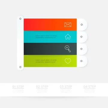 Vector colorful info graphics for your business presentations. Stock Illustration