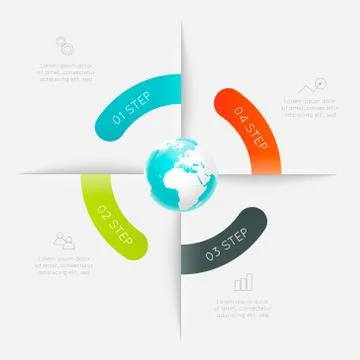 Vector colorful info graphics for your business presentations. Stock Illustration