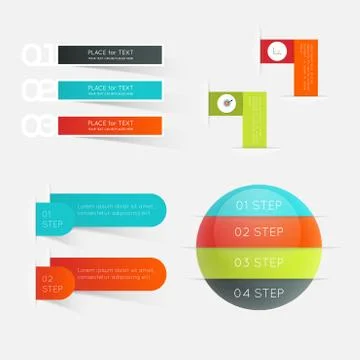 Vector colorful info graphics for your business presentations. イラスト素材