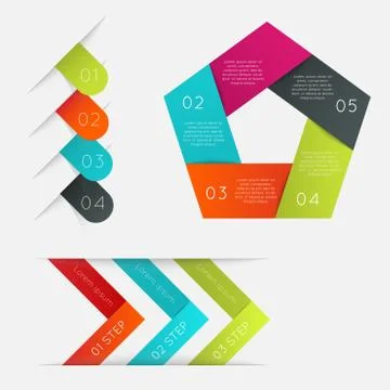 Vector colorful info graphics for your business presentations. Stock Illustration