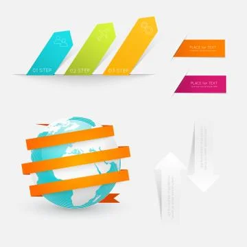 Vector colorful info graphics for your business presentations. Stock Illustration