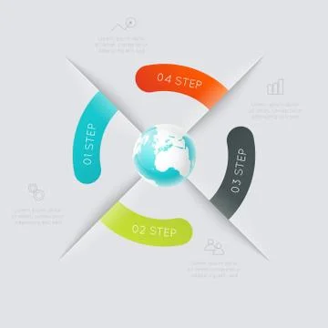 Vector colorful info graphics for your business presentations. Stock Illustration