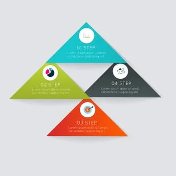 Vector colorful info graphics for your business presentations. Stock Illustration