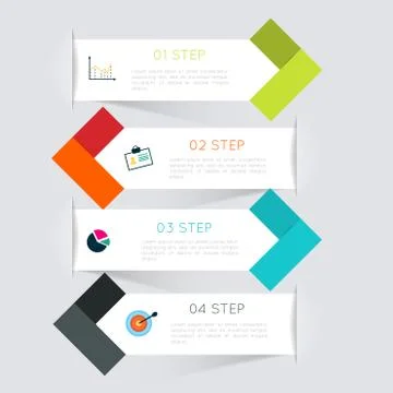 Vector colorful info graphics for your business presentations. Stock Illustration