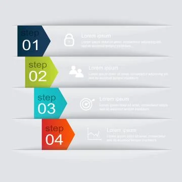 Vector colorful info graphics for your business presentations. Illustrazione stock