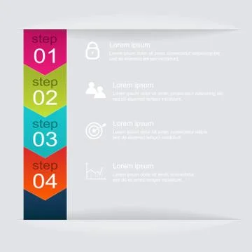 Vector colorful info graphics for your business presentations. Stock Illustration