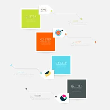 Vector colorful info graphics for your business presentations. Illustrazione stock