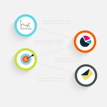 Vector colorful info graphics for your business presentations. Illustrazione stock