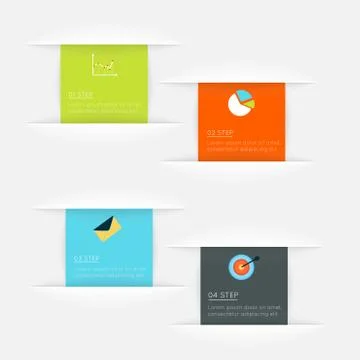 Vector colorful info graphics for your business presentations. Stock Illustration