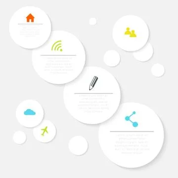 Vector colorful info graphics for your business presentations. Stock Illustration