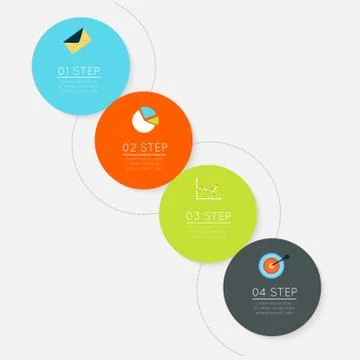Vector colorful info graphics for your business presentations. Stock Illustration