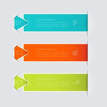 Vector colorful info graphics for your business presentations. Stock Illustration