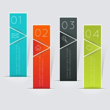 Vector colorful info graphics for your business presentations. Stock Illustration