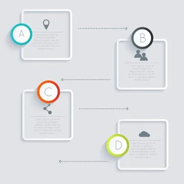 Vector colorful info graphics for your business presentations. Stock-Illustration