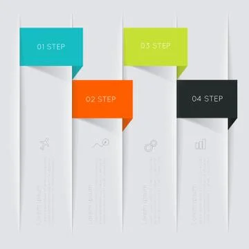 Vector colorful info graphics for your business presentations. Stock-Illustration