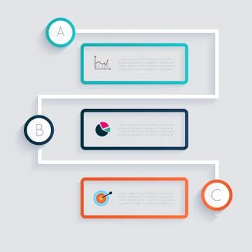 Vector colorful info graphics for your business presentations. Illustrazione stock