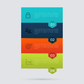 Vector colorful info graphics for your business presentations. Stock Illustration