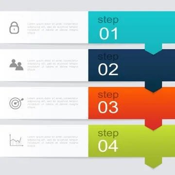 Vector colorful info graphics for your business presentations. Stock Illustration