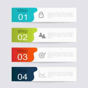 Vector colorful info graphics for your business presentations. Stock Illustration