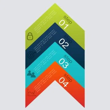 Vector colorful info graphics for your business presentations. Stock Illustration