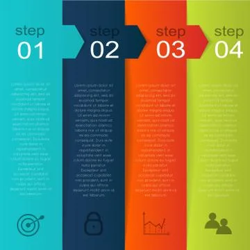 Vector colorful info graphics for your business presentations. Stock Illustration
