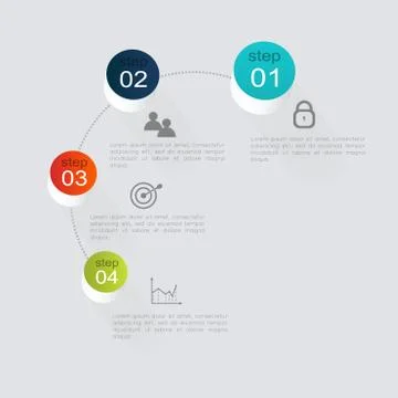 Vector colorful info graphics for your business presentations. Stock Illustration