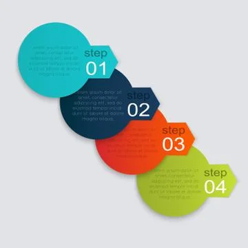 Vector colorful info graphics for your business presentations. Stock Illustration