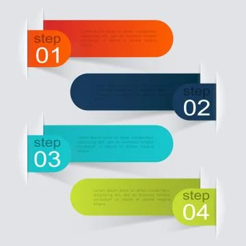 Vector colorful info graphics for your business presentations. Stock Illustration
