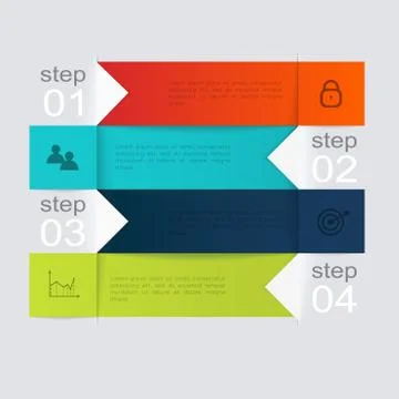 Vector colorful info graphics for your business presentations. Stock Illustration
