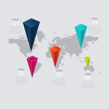 Vector colorful info graphics for your business presentations. Stock-Illustration