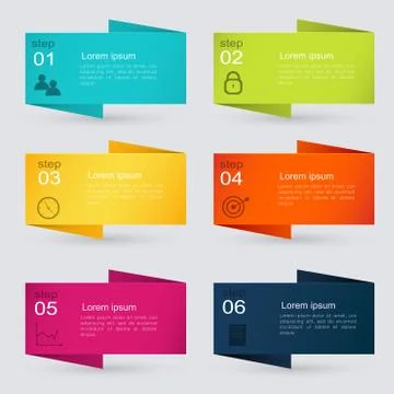 Vector colorful info graphics for your business presentations. Stock Illustration
