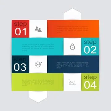 Vector colorful info graphics for your business presentations. Stock Illustration