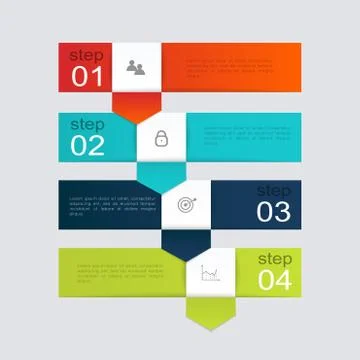 Vector colorful info graphics for your business presentations. Stock Illustration