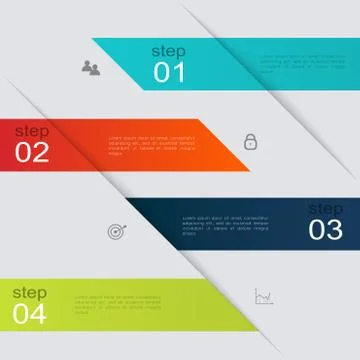 Vector colorful info graphics for your business presentations. Stock Illustration
