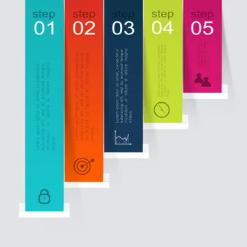 Vector colorful info graphics for your business presentations. Stock Illustration