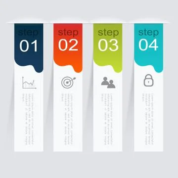 Vector colorful info graphics for your business presentations. Stock Illustration