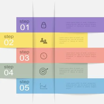 Vector colorful info graphics for your business presentations. Stock Illustration