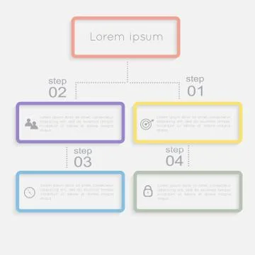 Vector colorful info graphics for your business presentations. Stock Illustration
