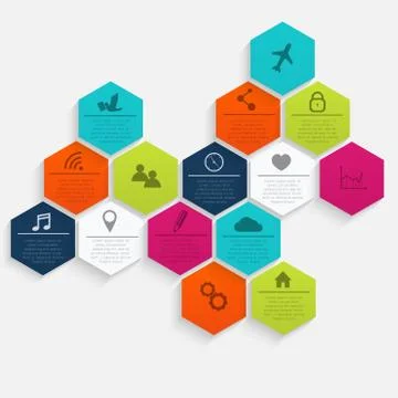 Vector colorful info graphics for your business presentations. Illustrazione stock