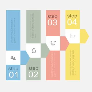 Vector colorful info graphics for your business presentations. Stock Illustration