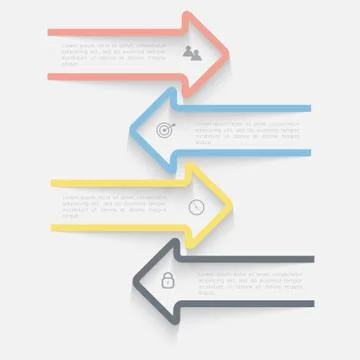 Vector colorful info graphics for your business presentations. Illustrazione stock