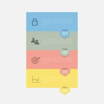 Vector colorful info graphics for your business presentations. Stock Illustration