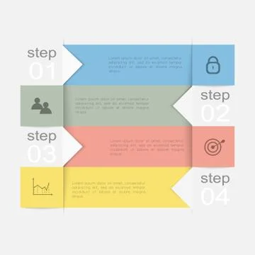 Vector colorful info graphics for your business presentations. Illustrazione stock