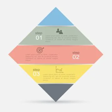 Vector colorful info graphics for your business presentations. Stock Illustration