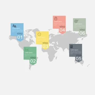 Vector colorful info graphics for your business presentations. Stock Illustration
