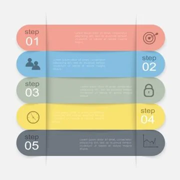 Vector colorful info graphics for your business presentations. Stock Illustration